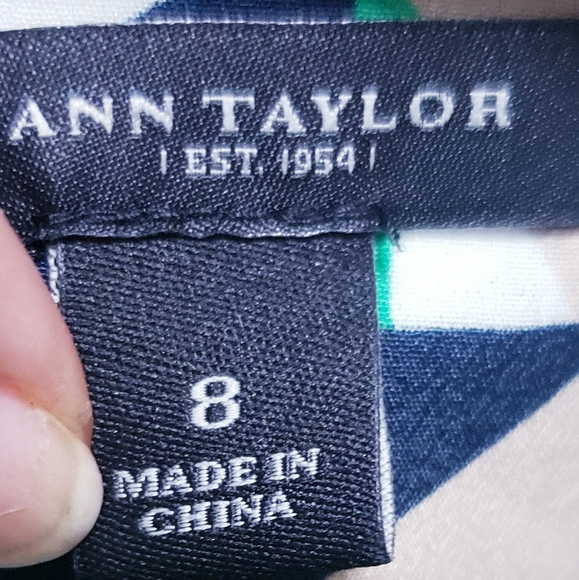 VTG Ann taylor print   dress size 8 - Picture 4 of 9